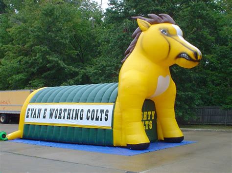 Estimating the cost of branding and logo placement on inflatable mascot tunnels